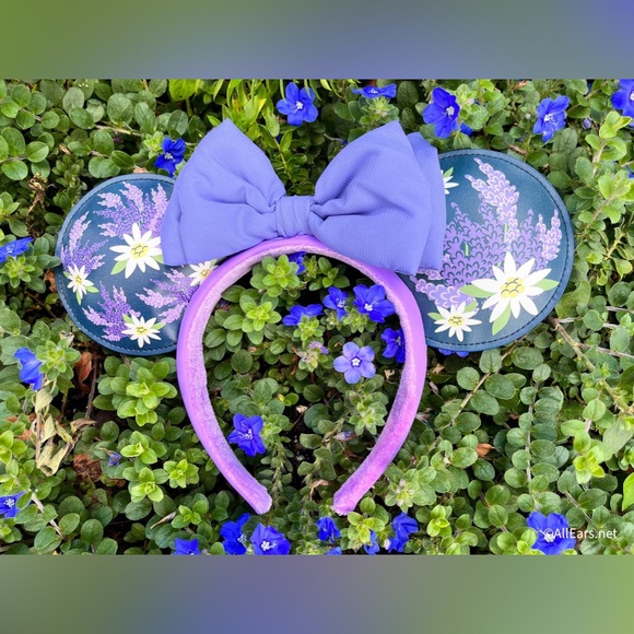 Disney Accessories - 2022 Disney Parks French Lavender Floral Minnie Mouse Ears